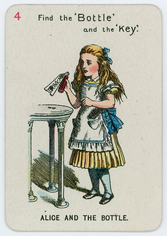 Alice and the Bottle by John Tenniel
