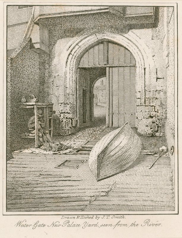 Water Gate, New Palace Yard, Westminster Palace by John Thomas Smith