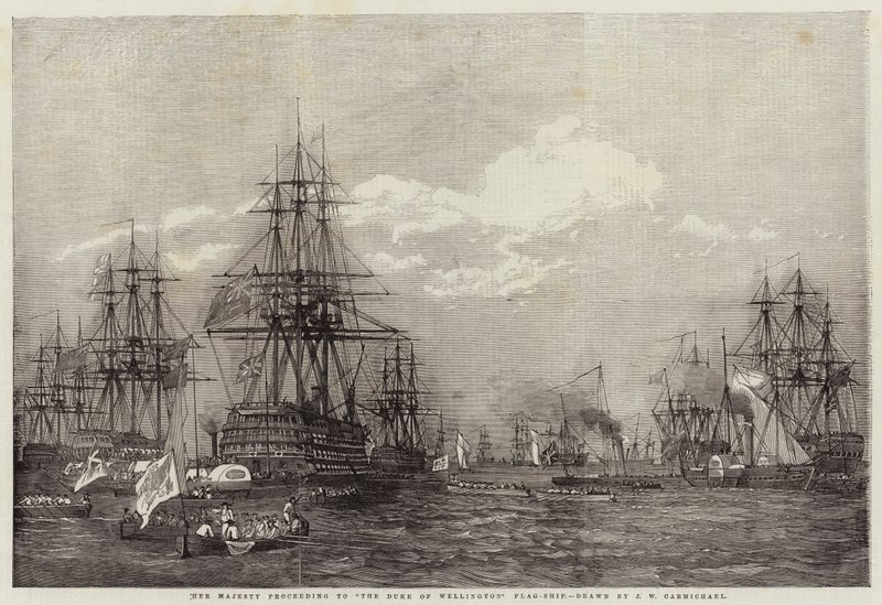 Her Majesty Proceeding to The Duke of Wellington Flag-Ship by John Wilson Carmichael