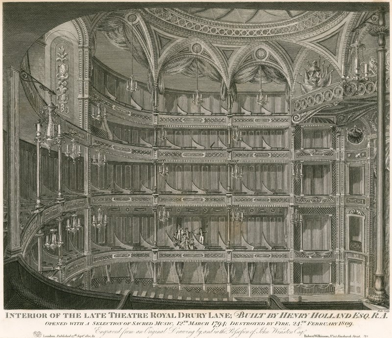 Interior of the late Theatre Royal, Drury Lane, London by John Winston