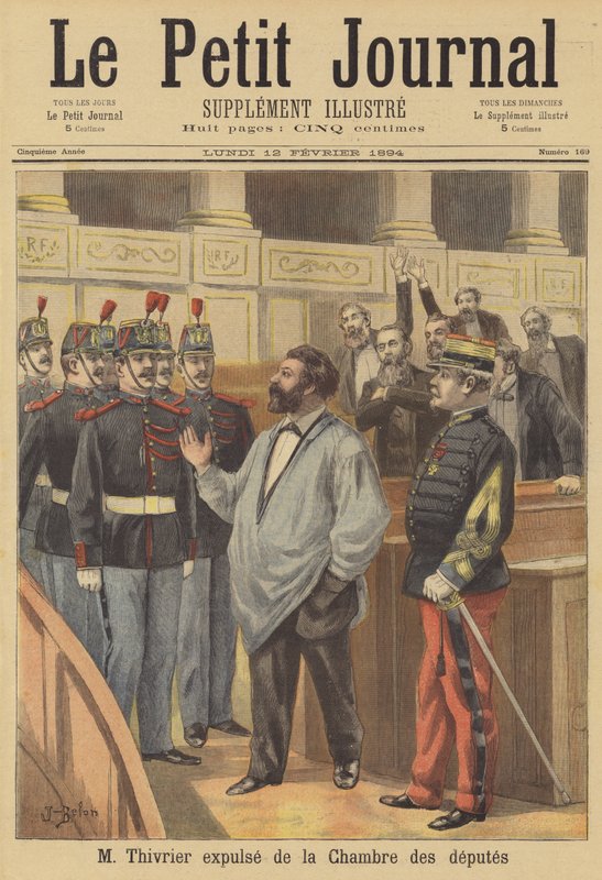 Expulsion of Christophe Thivrier from the Chamber of Deputies by Jose Belon
