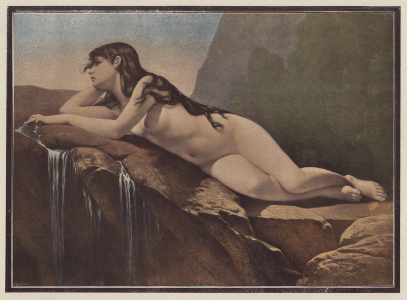 Woman Lying on a Rock by Jose Nicolas Aussandron