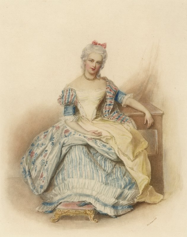 Portrait of Princess Caroline Lobkowitz, nee Countess Wrbna by Josef Nikolaus Kriehuber