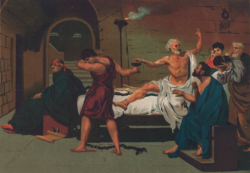 Death of Socrates by Josep or Jose Planella Coromina