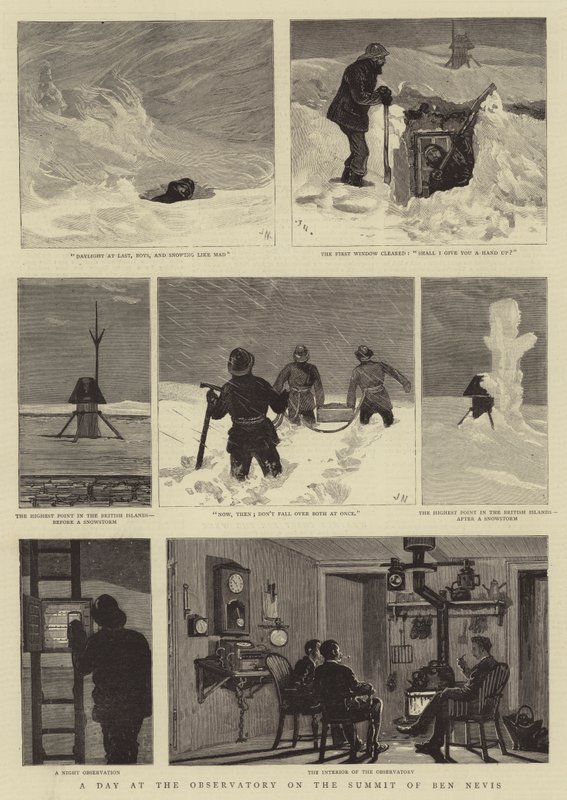 A Day at the Observatory on the Summit of Ben Nevis by Joseph Nash