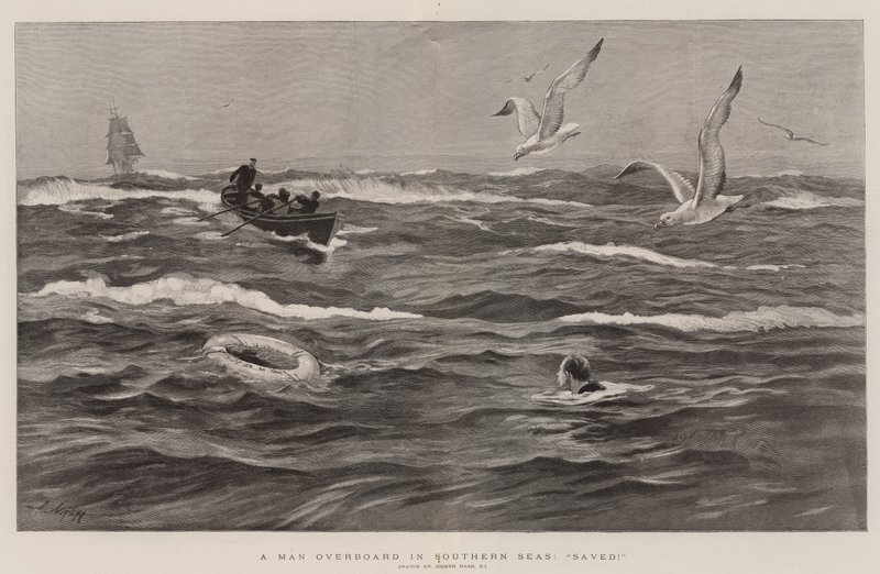 A Man Overboard in Southern Seas, Saved! by Joseph Nash