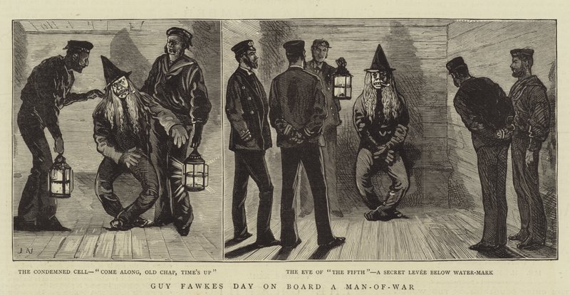 Guy Fawkes Day on Board a Man-of-War by Joseph Nash