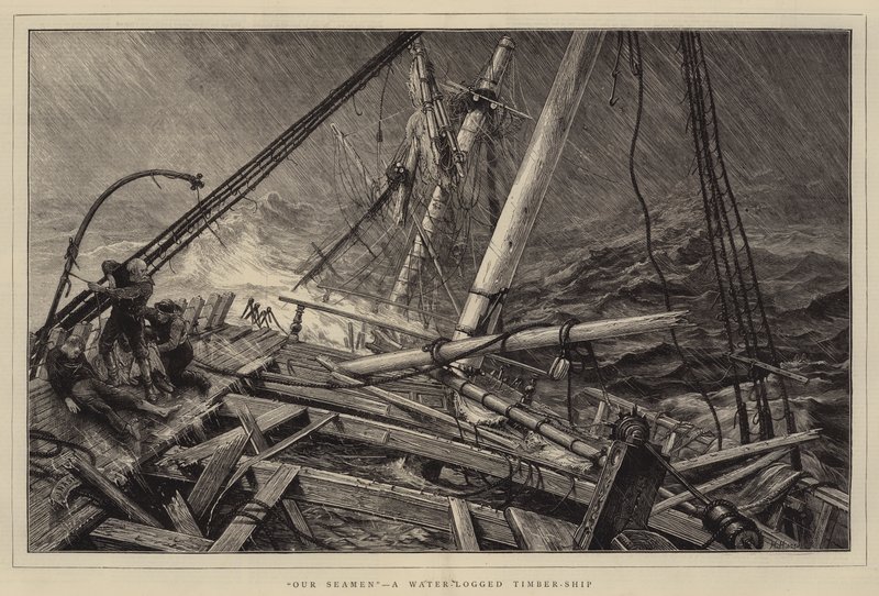 Our Seamen, a Water-Logged Timber-Ship by Joseph Nash
