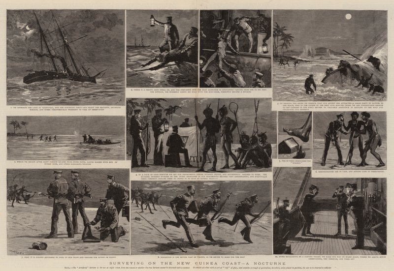 Surveying on the New Guinea Coast, a Nocturne by Joseph Nash