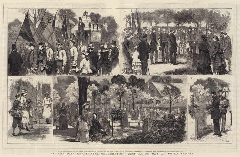 The American Centennial Celebration, Decoration Day at Philadelphia by Joseph Nash