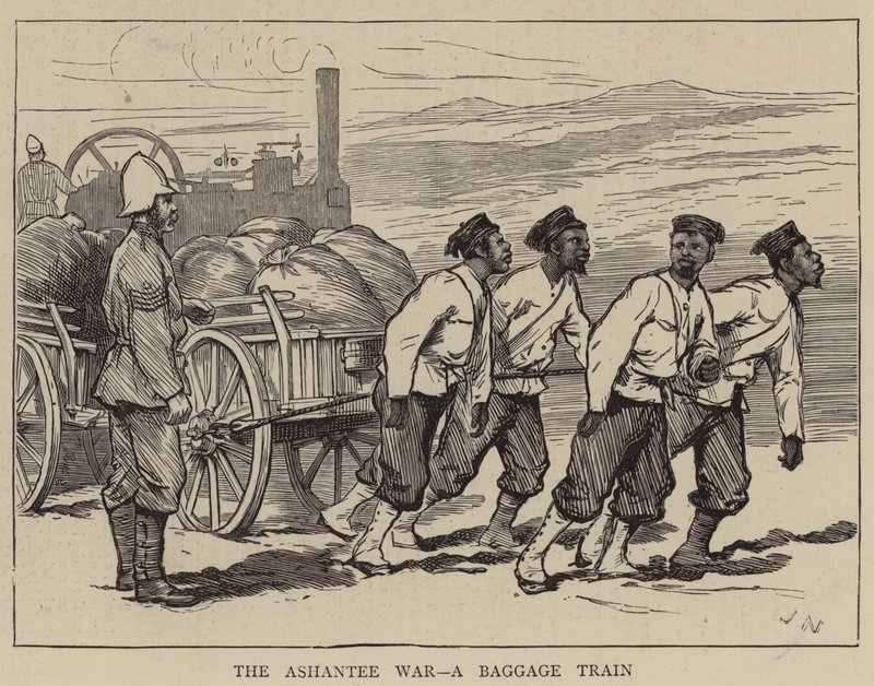 The Ashantee War, A Baggage Train by Joseph Nash
