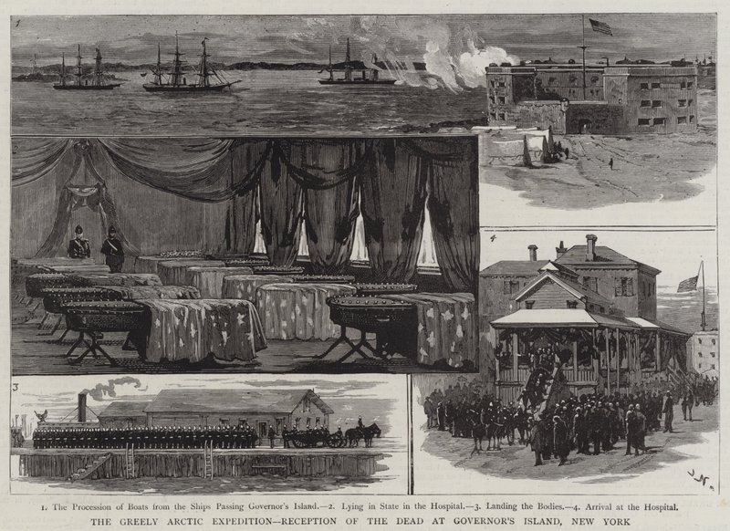 The Greely Arctic Expedition, Reception of the Dead at Governor