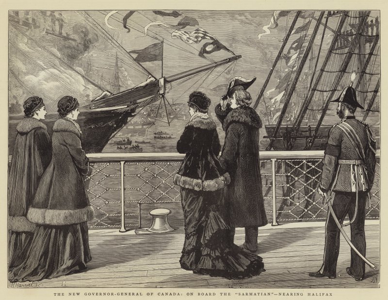 The New Governor-General of Canada, on Board the Sarmatian, Nearing Halifax by Joseph Nash