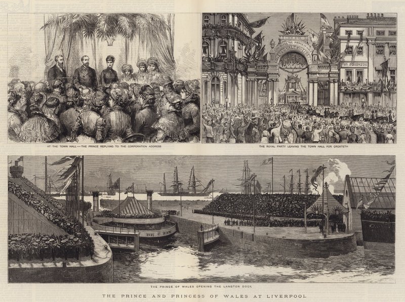 The Prince and Princess of Wales at Liverpool by Joseph Nash