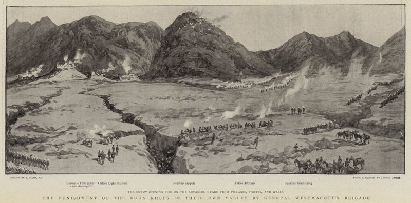 The Punishment of the Koda Khels in their own Valley by General Westmacott