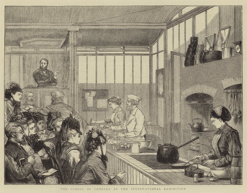The School of Cookery at the International Exhibition by Joseph Nash