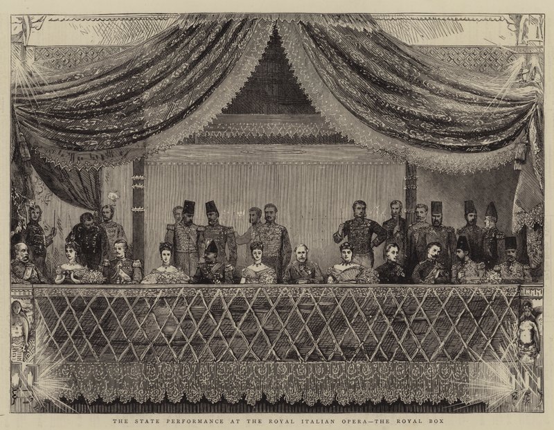 The State Performance at the Royal Italian Opera, the Royal Box by Joseph Nash