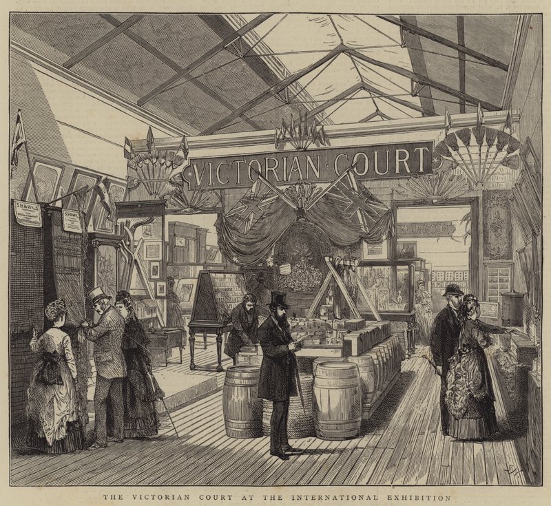 The Victorian Court at the International Exhibition by Joseph Nash