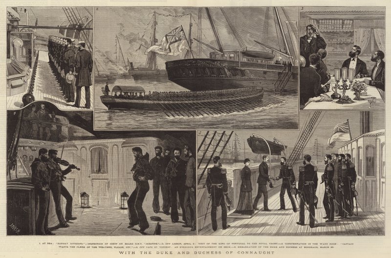 With the Duke and Duchess of Connaught by Joseph Nash