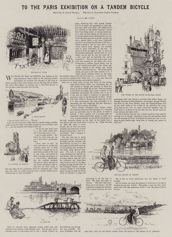 To the Paris Exhibition on a Tandem Bicycle by Joseph Pennell