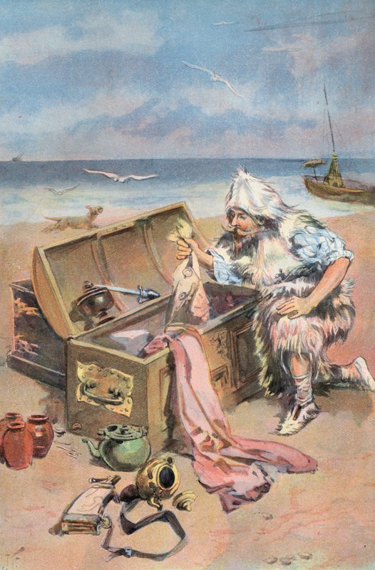 Robinson Crusoe: I examine the chests by Joseph (after) Finnemore