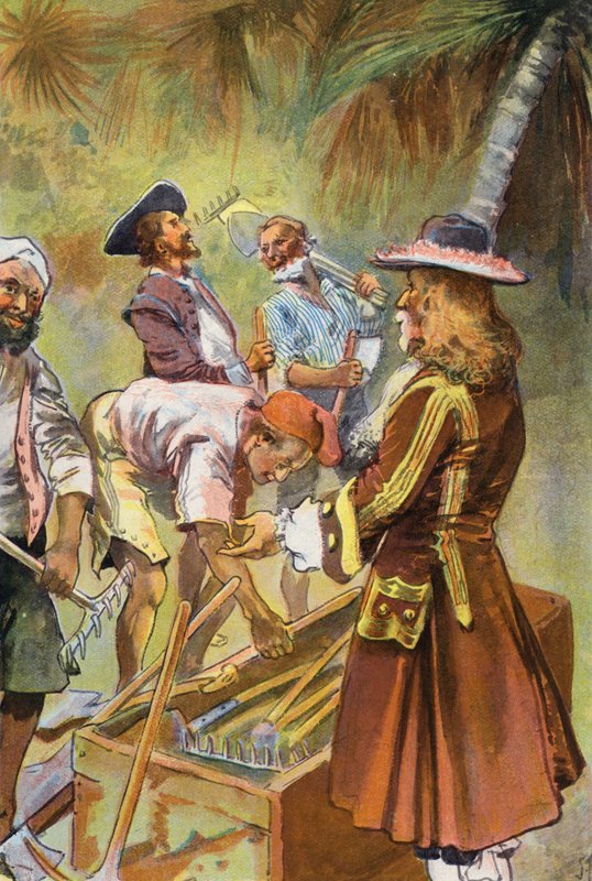 Robinson Crusoe: I Gave Every Man a Digging Spade by Joseph (after) Finnemore