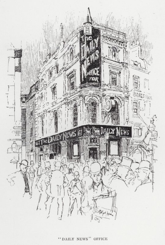 Daily News Office by Joseph (after) Pennell