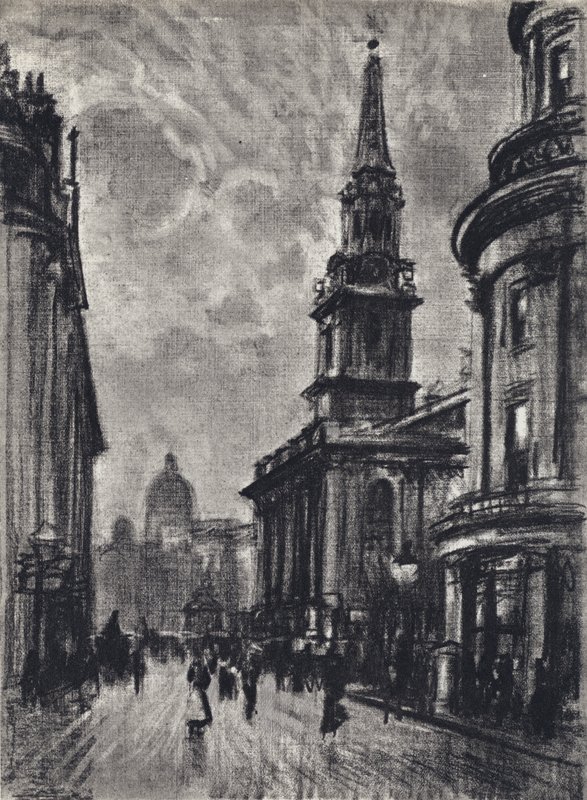 Duncannon Street, from Charing Cross by Joseph (after) Pennell