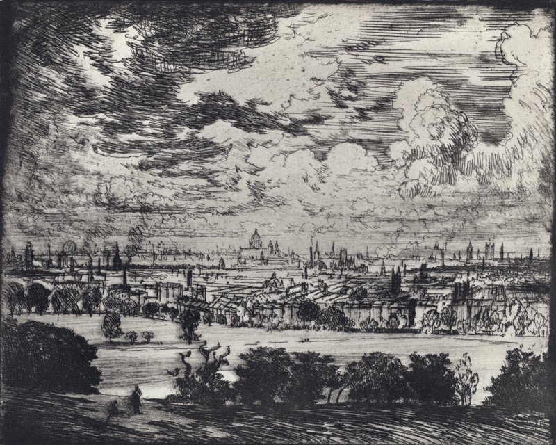London, Over Hampstead by Joseph (after) Pennell