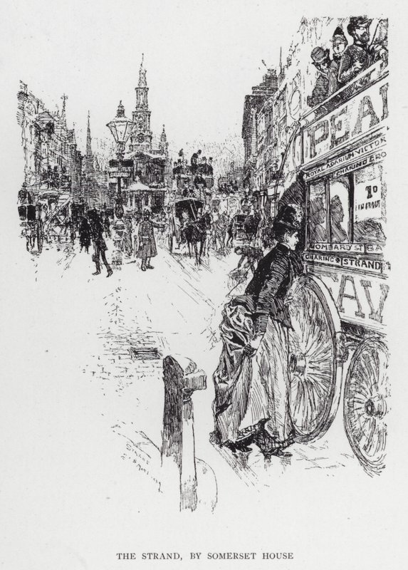 The Strand, by Somerset House by Joseph (after) Pennell