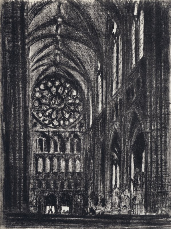 The Transept, Westminster (litho) by Joseph (after) Pennell