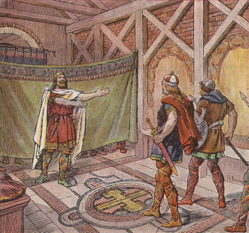 Chlothar I Sees the Feet of the Assassins Ordered to Kill Him by His Brother Theuderic by Joseph Beuzon