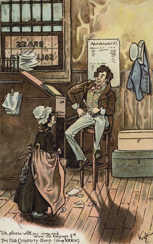Scene from The Old Curiosity Shop by Joseph Clayton (1856-1937) (after) Clarke