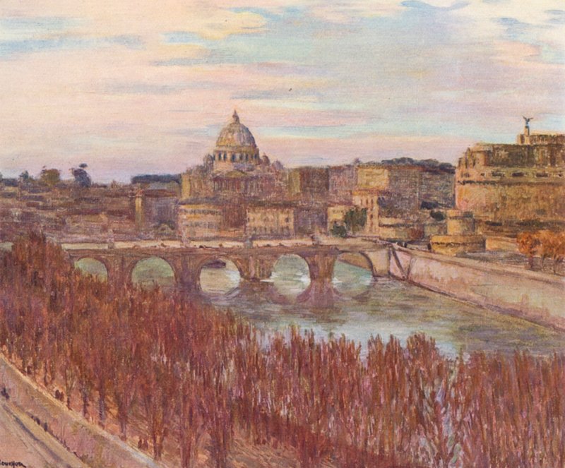 Rome: Vue de Rome du palais Primoli by Joseph Felix Bouchor