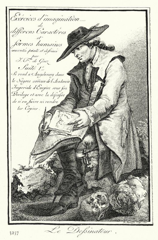 The Cartoonist by Joseph Franz von (after) Goez