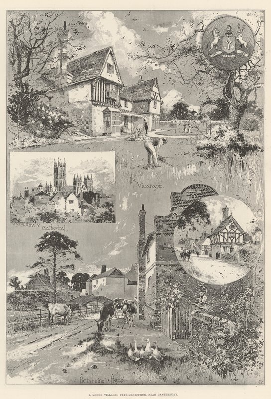 A Model Village, Patricksbourne, near Canterbury by Joseph Holland Tringham