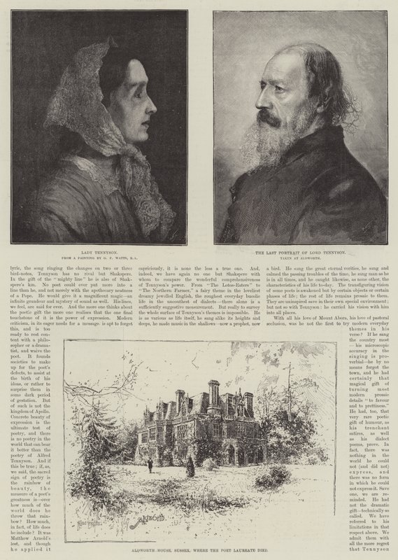 Alfred, Baron Tennyson, Poet Laureate by Joseph Holland Tringham