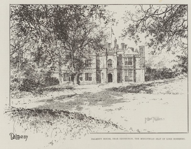 Dalmeny House, near Edinburgh, the Midlothian Seat of Lord Rosebery by Joseph Holland Tringham