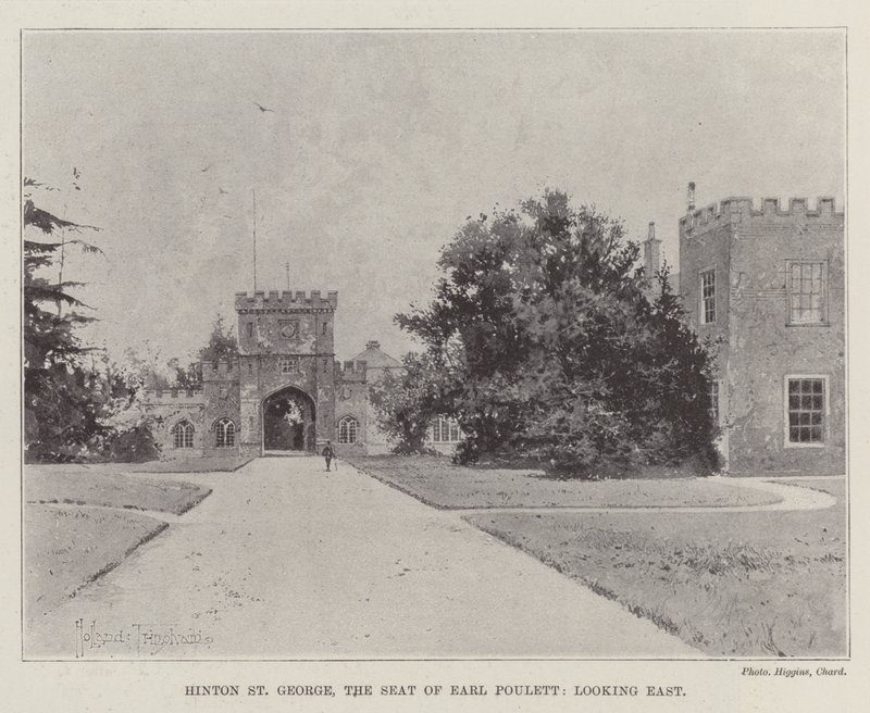 Hinton St George, the Seat of Earl Poulett, Looking East by Joseph Holland Tringham