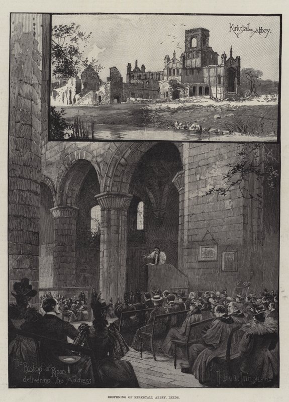 Reopening of Kirkstall Abbey, Leeds by Joseph Holland Tringham