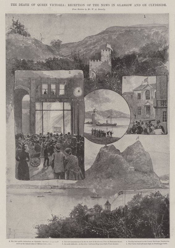 The Death of Queen Victoria, Reception of the News in Glasgow and on Clydeside by Joseph Holland Tringham