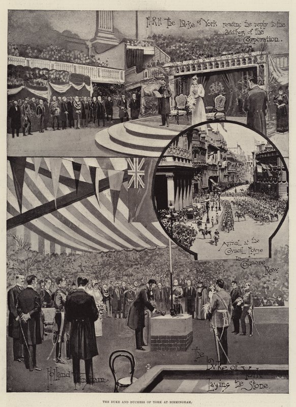 The Duke and Duchess of York at Birmingham by Joseph Holland Tringham