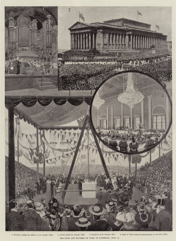 The Duke and Duchess of York at Liverpool, 10 September by Joseph Holland Tringham