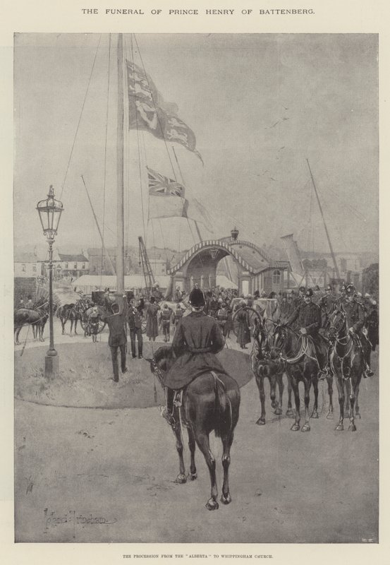 The Funeral of Prince Henry of Battenberg, the Procession from the Alberta to Whippingham Church by Joseph Holland Tringham