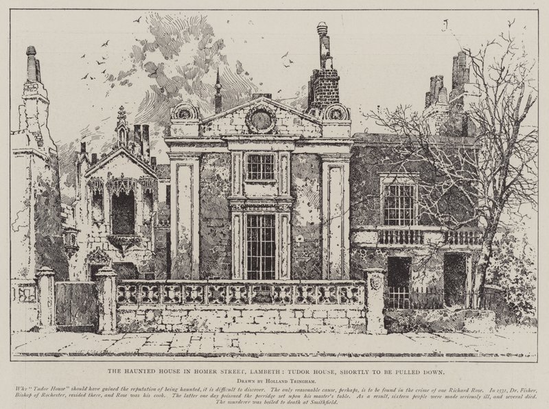 The Haunted House in Homer Street, Lambeth, Tudor House, Shortly to be Pulled Down by Joseph Holland Tringham