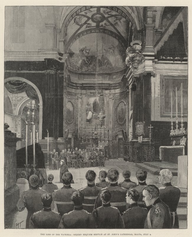 The Loss of the Victoria, Solemn Requiem Service at St John