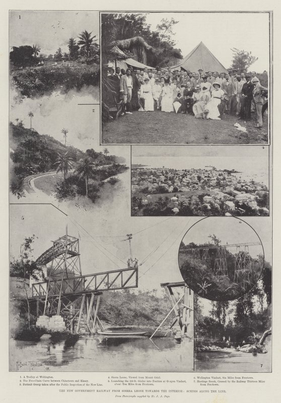 The New Government Railway from Sierra Leone towards the Interior, Scenes along the Line by Joseph Holland Tringham