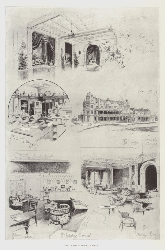 The Viceregal Lodge at Simla by Joseph Holland Tringham