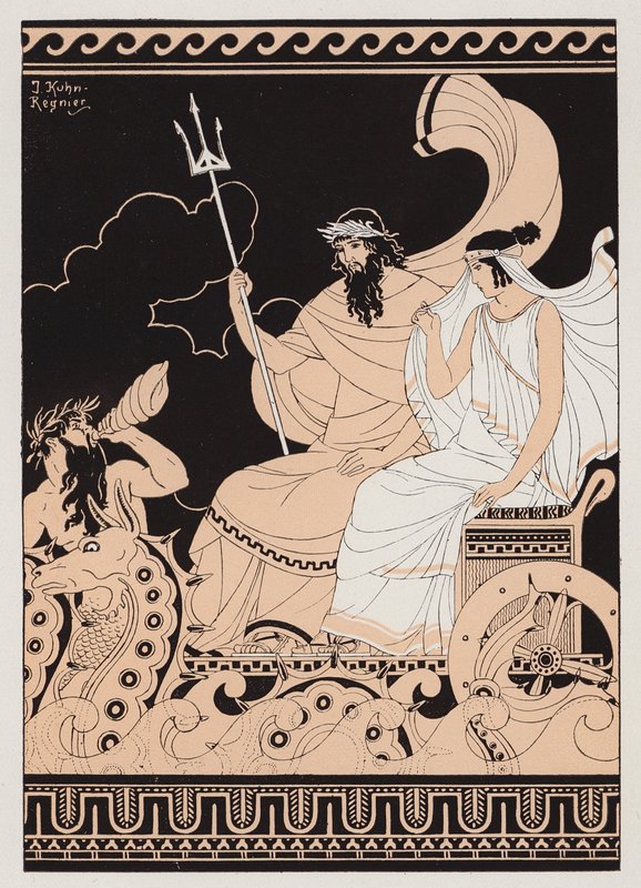Poseidon and Amphitrite by Joseph Kuhn Regnier