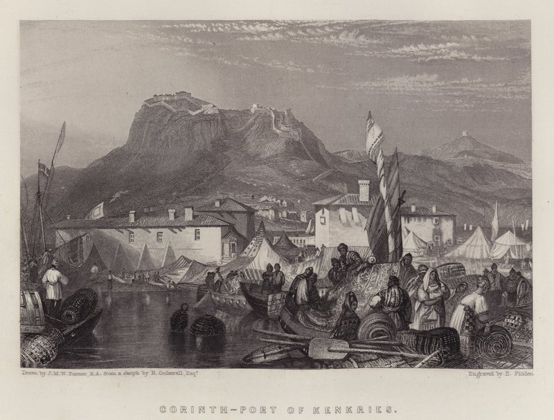 Corinth, Port of Kenkries by Joseph Mallord William (after) Turner